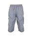 Duke Mens Mason Kingsize Cargo Capri Shorts (Grey) - UTDC250-2