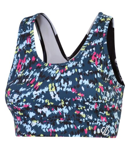 Dare 2B Womens/Ladies Swift Dash Print Sports Bra (Moonlight Denim) - UTRG8949