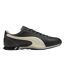 Womens/ladies Sprint Leather Flat Trainers Black White Puma-2