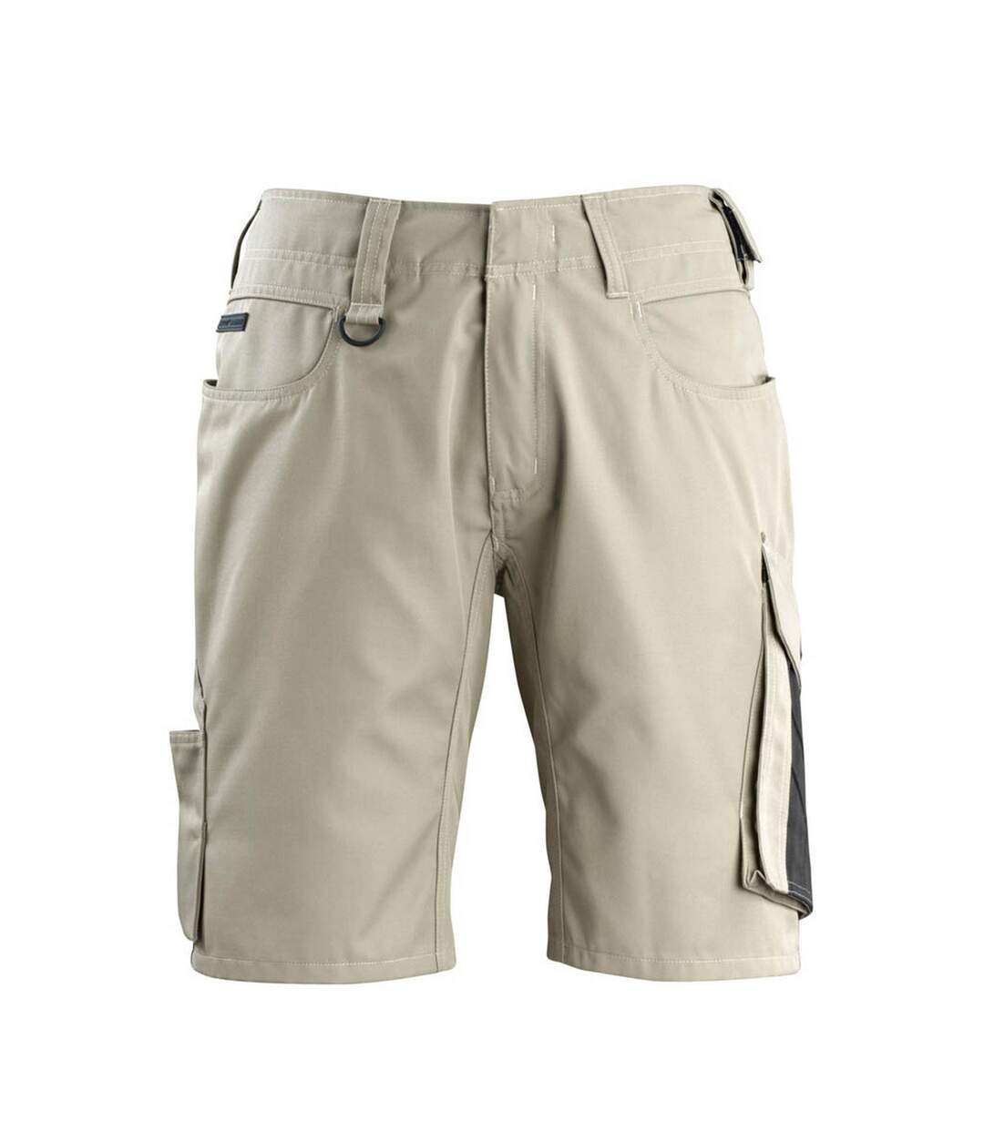 Mens Unique Stuttgart Work Shorts Light Khaki Black Mascot-1