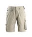 Mens Unique Stuttgart Work Shorts Light Khaki Black Mascot-1