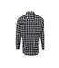 Mens mulligan checked cotton long-sleeved shirt steel/black Premier