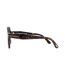 Womens/ladies Romy Hexagon Sunglasses One Size Dark Havana Brown Tom Ford-4