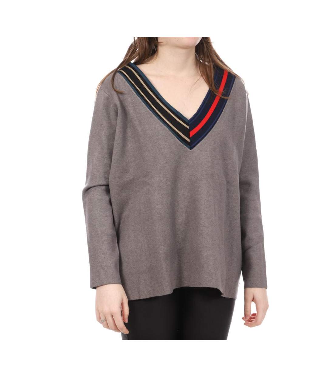 Pull Gris Femme Teddy Smith Sandy - S-1