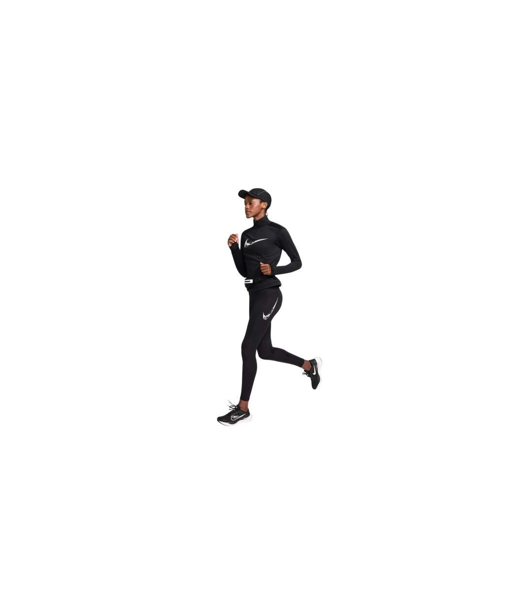 Womens/ladies Fast Dri-fit Leggings Black White Nike-1