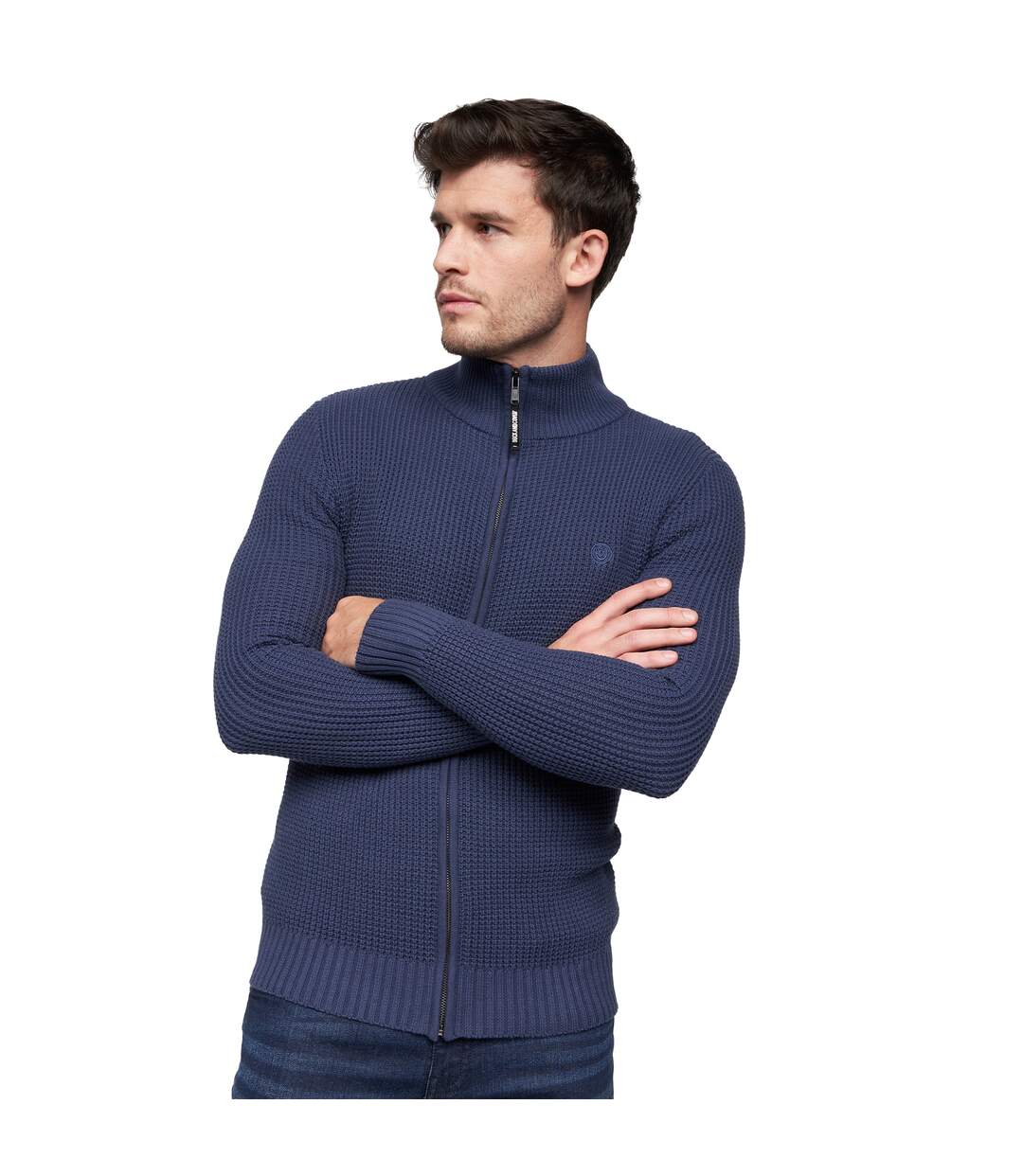 Mens gardfire knitted jumper navy Duck and Cover-4