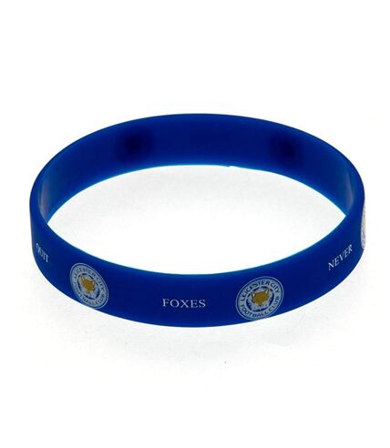 Leicester City FC Crest Silicone Wristband (Blue/White) (One Size) - UTTA9532