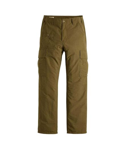 Mens Parachute Mid Rise Straight Leg Cargo Trousers Dark Olive Levis