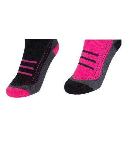 Trespass Womens/Ladies Janus II Ski Socks (Pack Of 2) (Cassis/black) - UTTP4530