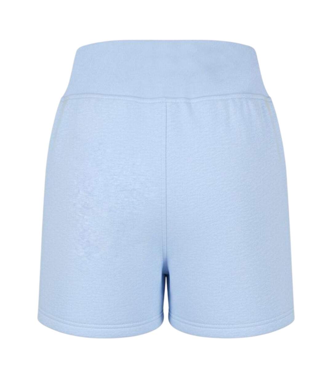 Womens/ladies Fleece Regular Shorts Blue Marl USA Pro-3