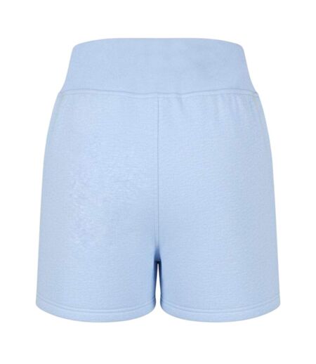 Womens/ladies Fleece Regular Shorts Blue Marl USA Pro