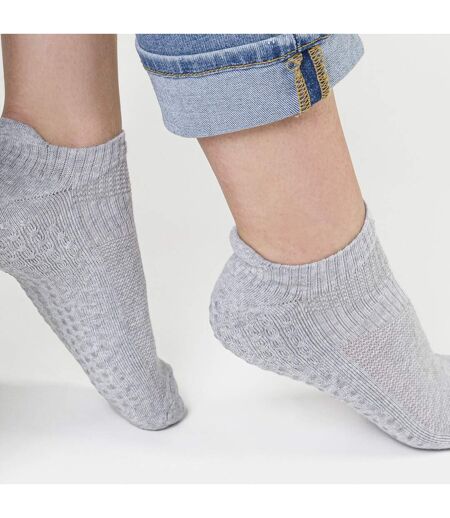 Chaussettes invisibles en coton avec poignées pour femme