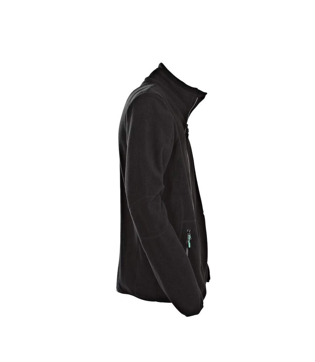 Mens Speedway Fleece Jacket Black Printer-4