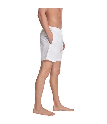 Mens Block Swim Shorts White Urban Classics