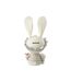 Paris Prix - Tirelire Enfant lapin Assis 29cm Blanc & Gris