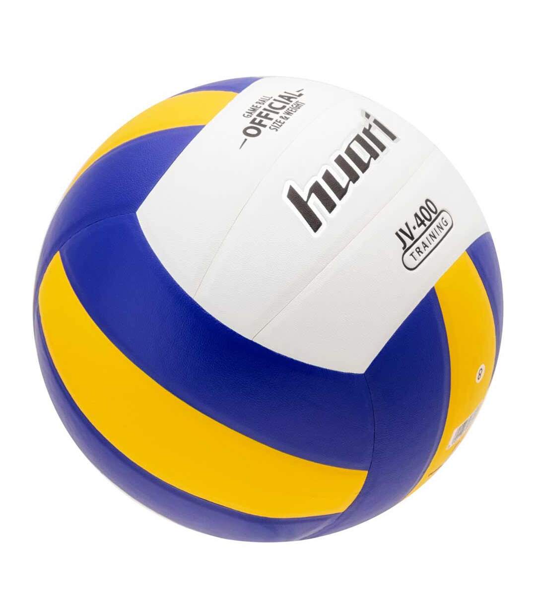 Ballon De Volley-ball Siles Taille 5 Blanc Bleu Jaune Huari-3
