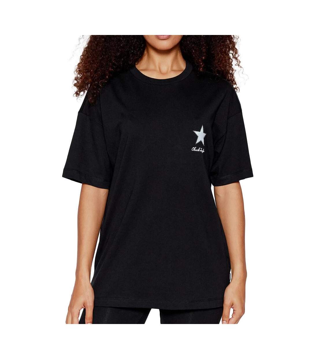 T-shirt Noir Femme Converse Infill Star 10023207 - S-1