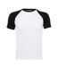 T-shirt manches courtes funky homme blanc/noir SOLS-1