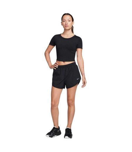 Womens/ladies Dri-fit Slim Crop T-shirt Black Nike