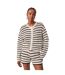 Womens/ladies Ida Stripe Crochet Cardigan Black Edited-4