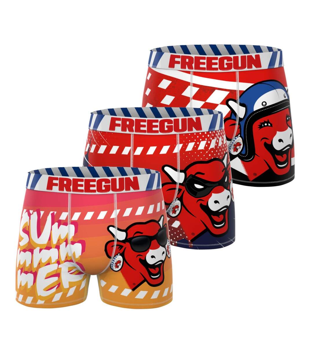 Lot de 3 boxers homme La vache qui rit Freegun-1
