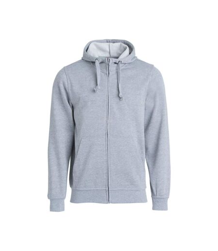 Clique Mens Basic Full Zip Hoodie (Gray Melange)