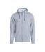 Clique Mens Basic Full Zip Hoodie (Gray Melange) - UTUB102