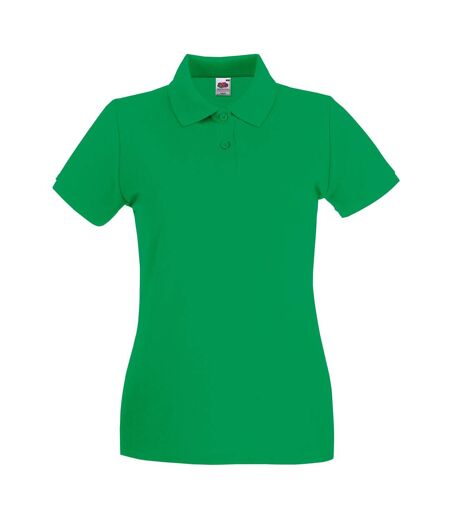 Fruit of the Loom Womens/Ladies Premium Cotton Pique Lady Fit Polo Shirt (Kelly Green) - UTPC5713