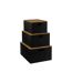 Lot de 3 Boîtes de Rangement Bava 34cm Noir-1