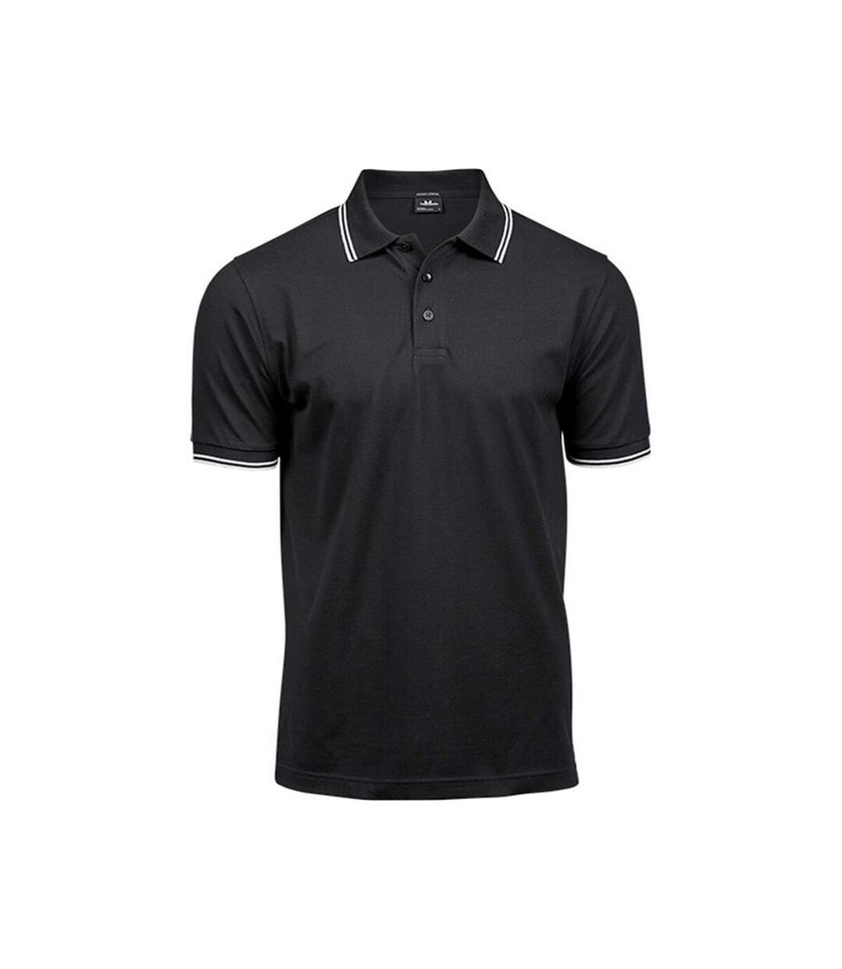 Tee Jays Mens Luxury Fashion Stripe Polo (Black/White)