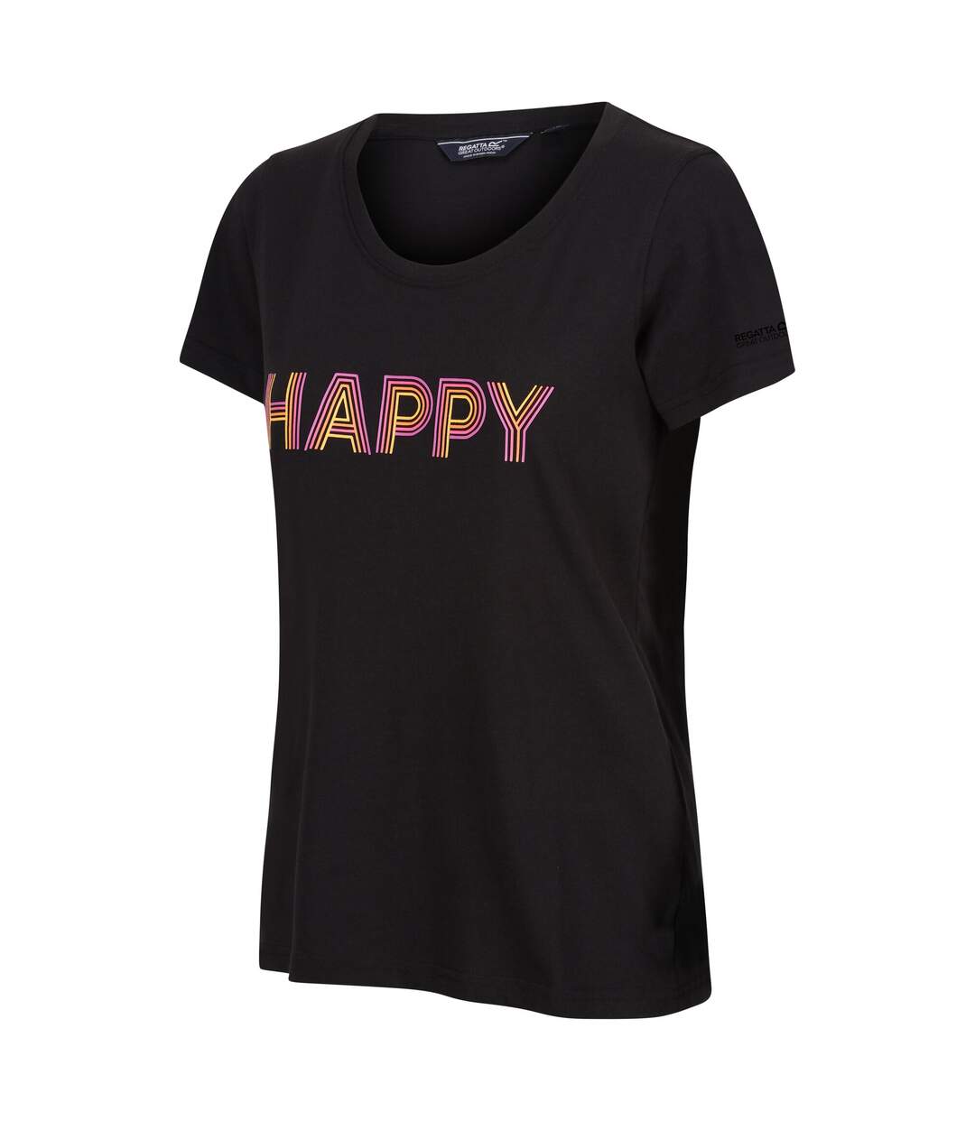 Womens/ladies Fingal Viii Enjoy Every Moment T-shirt Black Regatta-3
