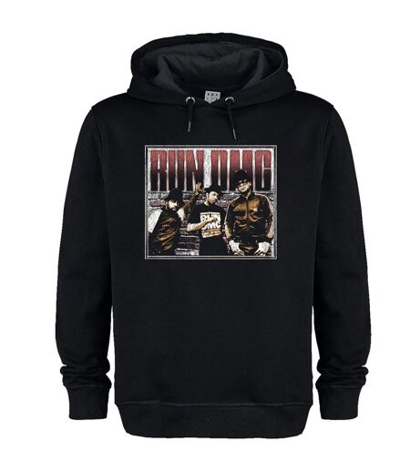 Unisex Adult Halved Threshed Run Dmc Hoodie Black Amplified