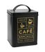 Boite de rangement en métal BLACK MAT noire Café-1