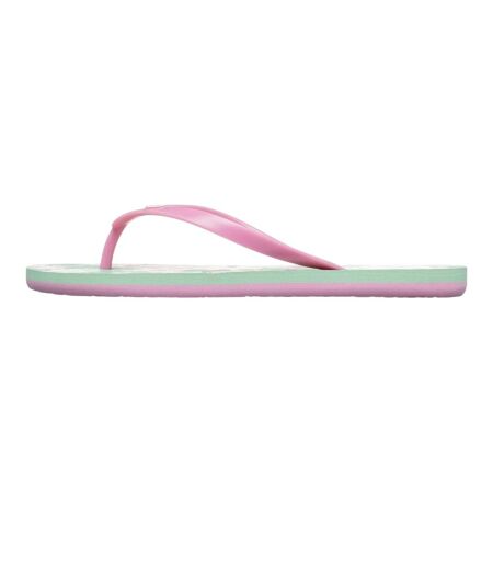 Tongs Plage Femme Vert Rose Roxy
