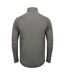 Mens long sleeve zip neck performance top grey marl Tombo