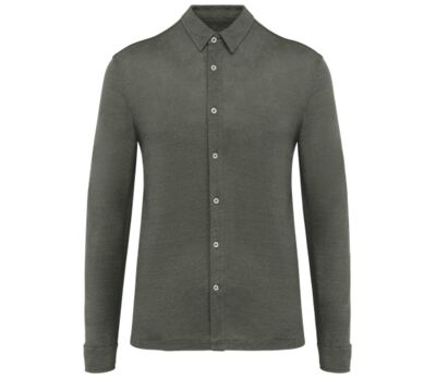 Chemise en lin - Homme - PATS518 - vert kaki