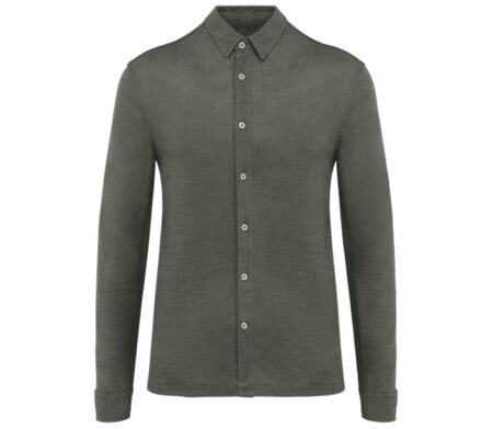 Chemise en lin - Homme - PATS518 - vert kaki