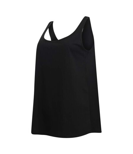 SF Womens/Ladies Slounge Tank Top (Black) - UTRW9349