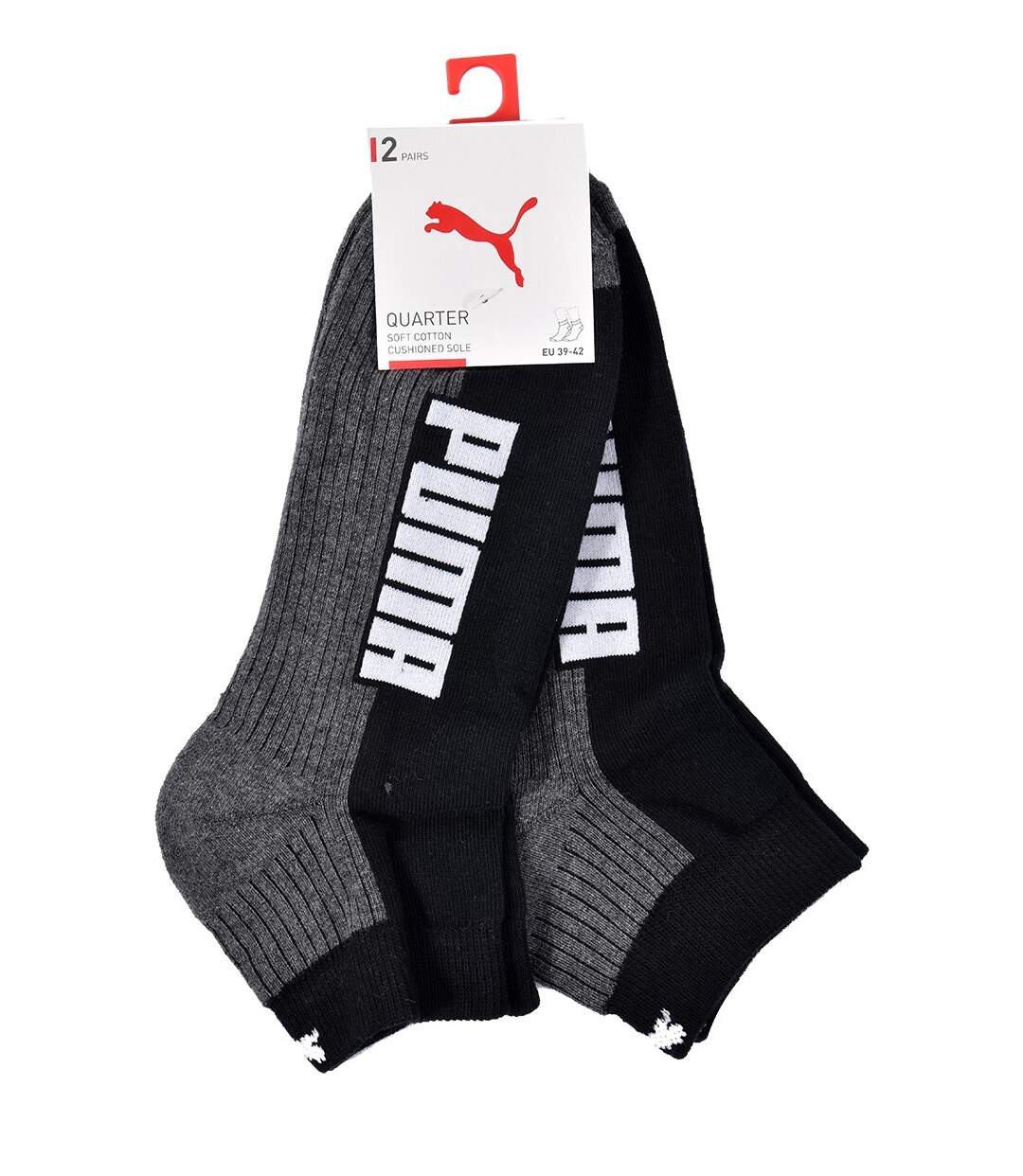 Chaussettes PUMA QUARTER Pack de 2 Paires CUSHIONED QUARTER 001