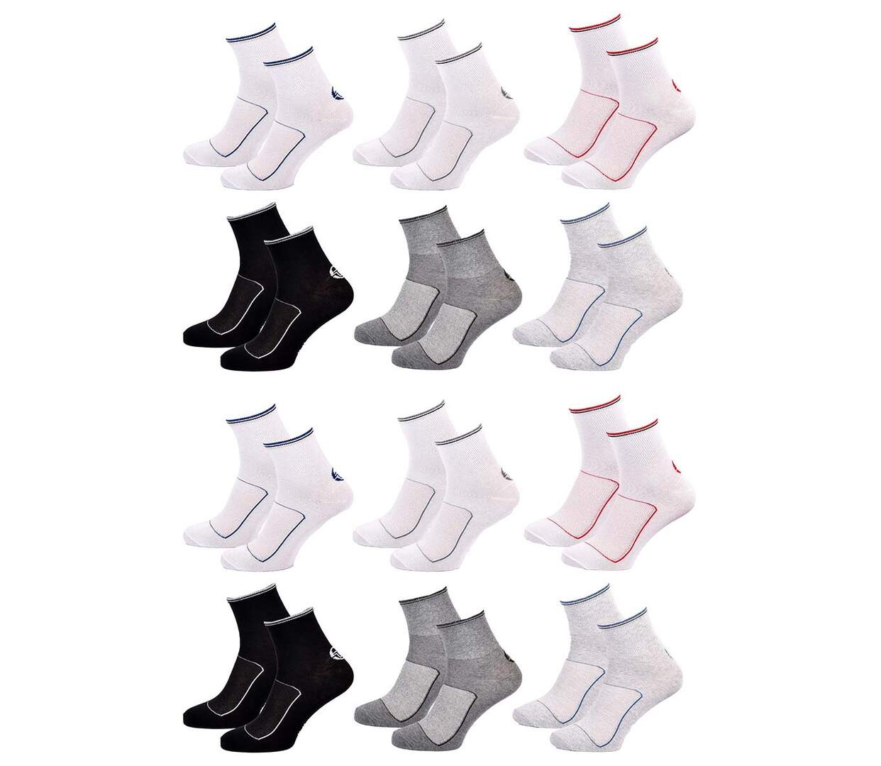 Chaussettes SERGIO TACCHINI QUARTER 12 Pcs 2720-1