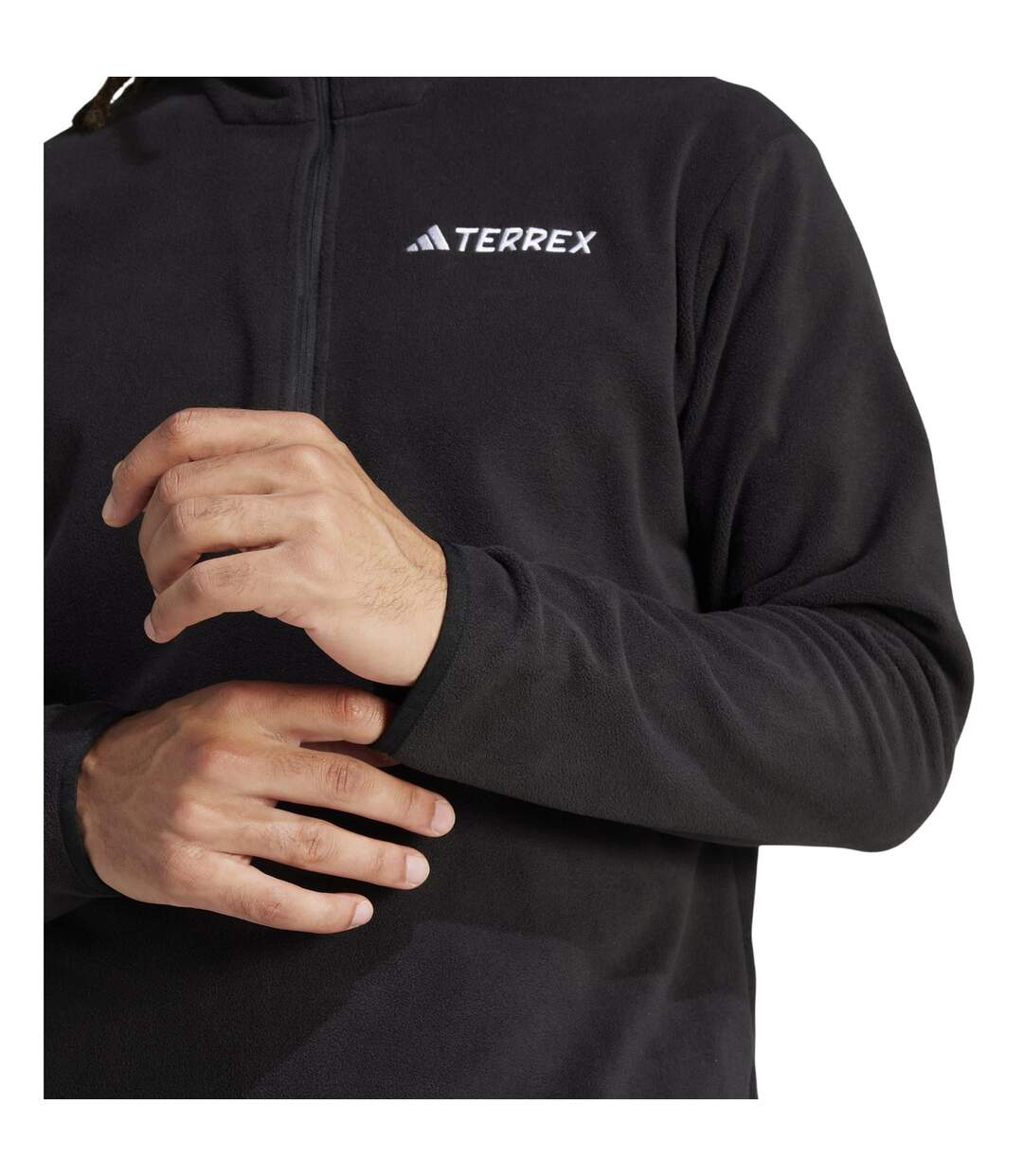 Mens Terrex Multi Essentials Half Zip Fleece Jacket Black Adidas-4