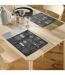 Set de Table Imprimé Brasserie 28x43cm Or-3