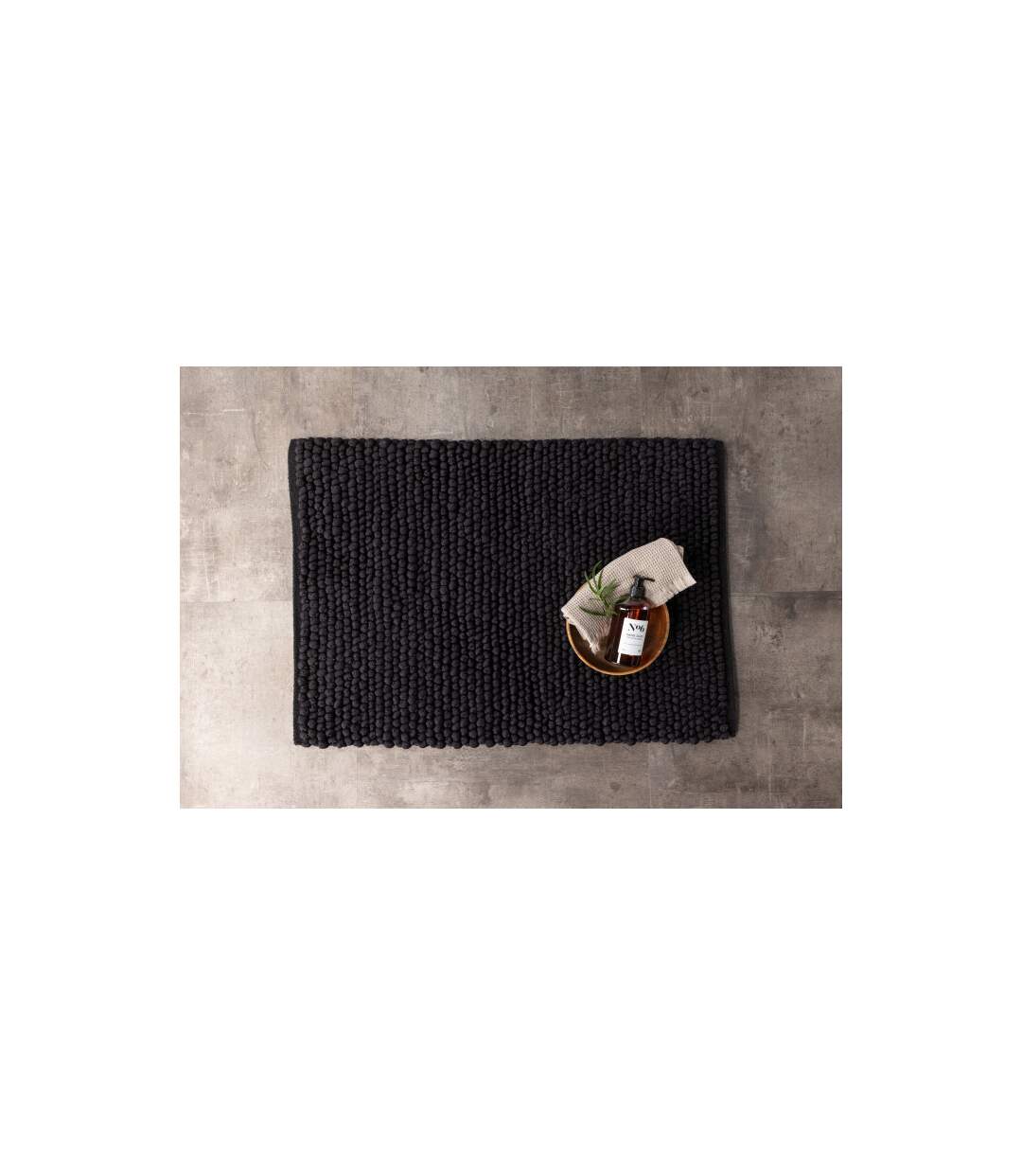 Tapis de Salle de Bain Wilmer 50x80cm Noir-4