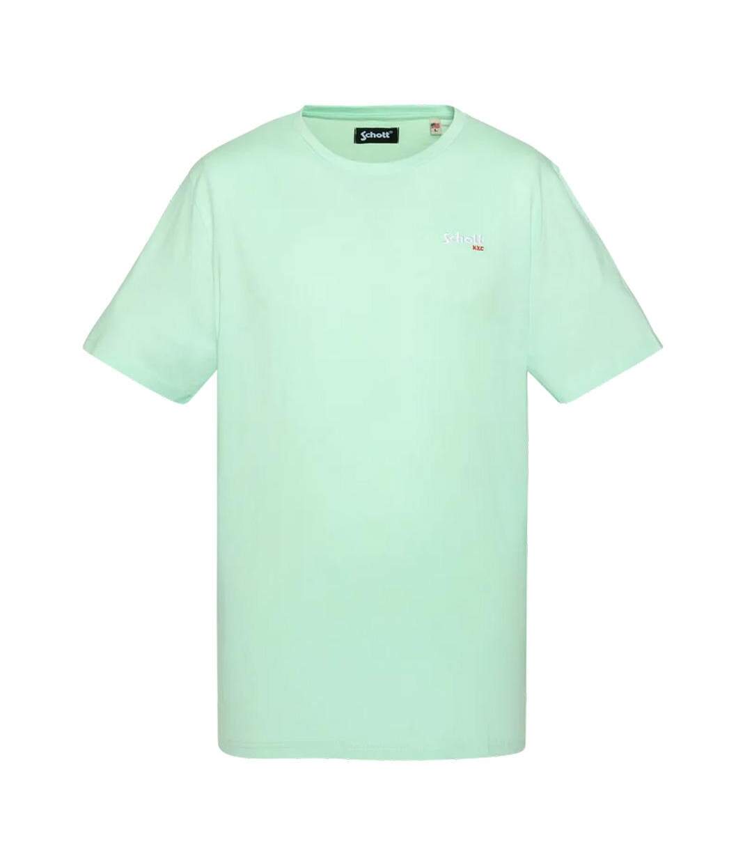 T-shirt vert clair homme schott tscrew-1