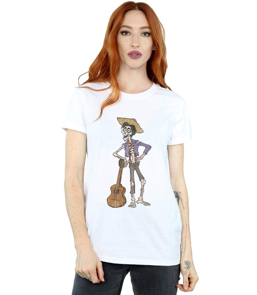 Disney - T-shirt COCO HECTOR WITH GUITAR - Femme (Blanc) - UTBI16595-2