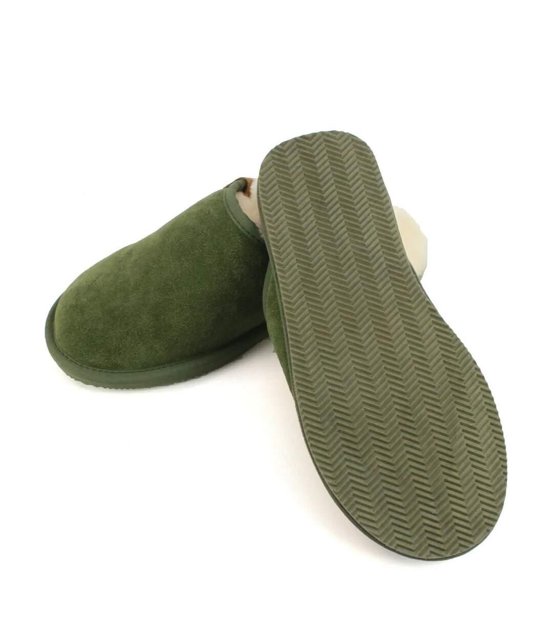 Mens ellis sheepskin slippers olive Eastern Counties Leather-3