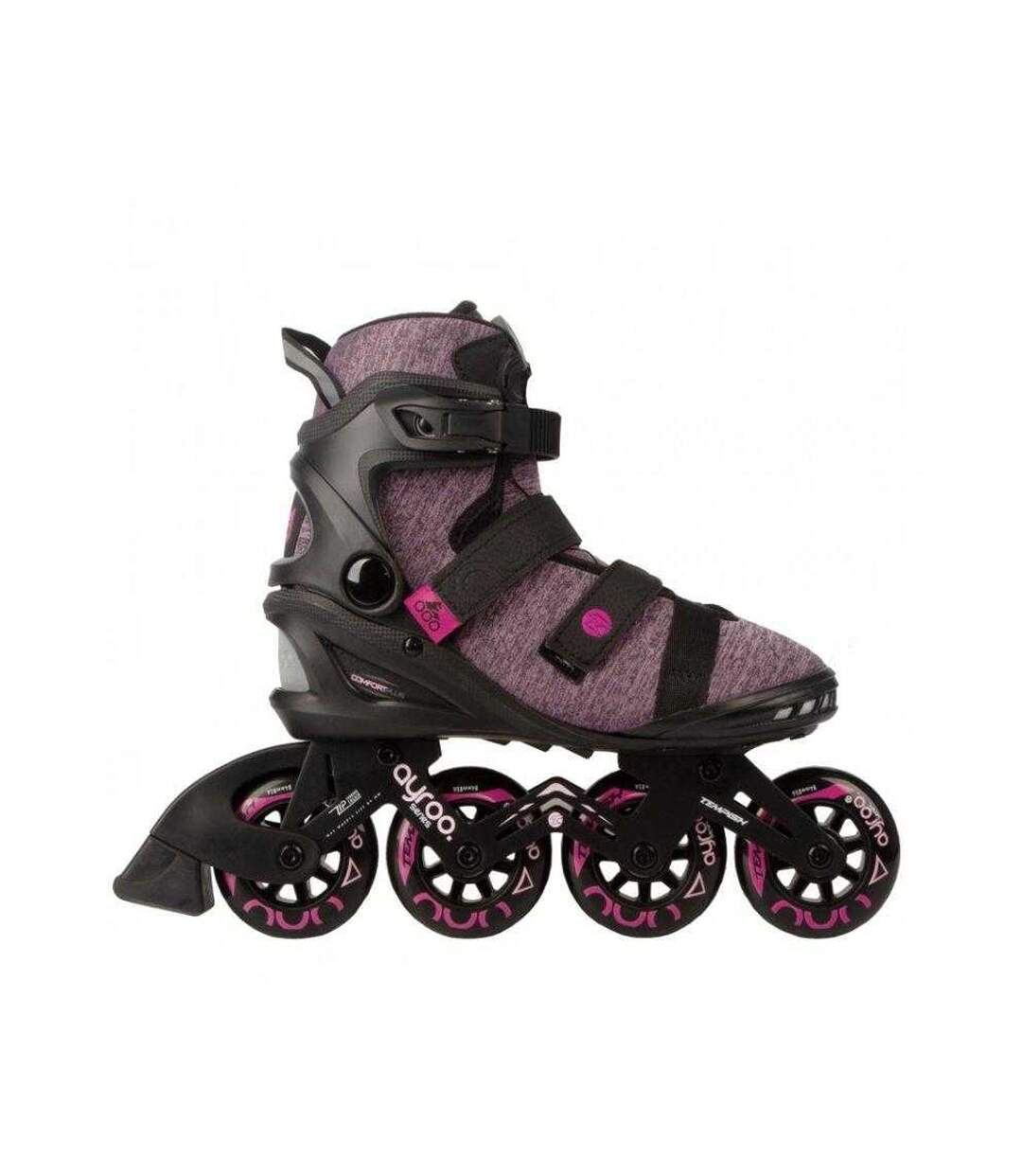 Patins À Roulettes Alignées Ayroo Femme 37 Fr Noir Rose Tempish-1