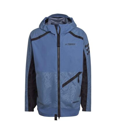 Mens Terrex Utilitas Waterproof Jacket Blue Adidas