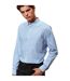 Premier Mens Maxton Check Long Sleeve Shirt (Light Blue/White)