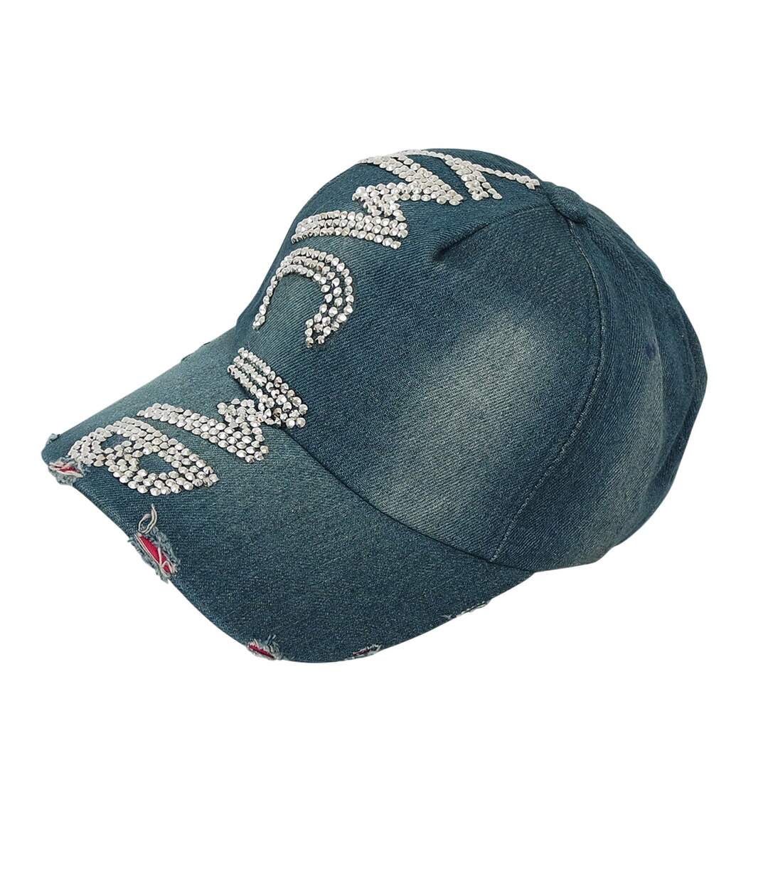 Casquette blue jean's strassée-1